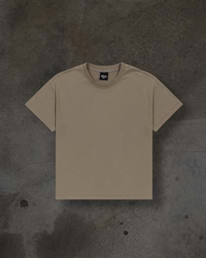 CROPPED BLANK TEE (CAMEL)-IYAMIUIO