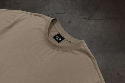 CROPPED BLANK TEE (CAMEL)-IYAMIUIO