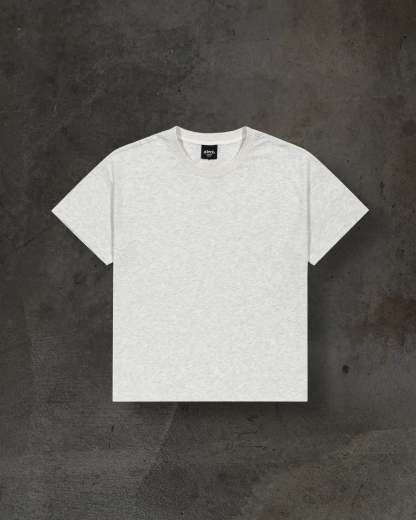CROPPED BLANK TEE (HEATHER)-IYAMIUIO