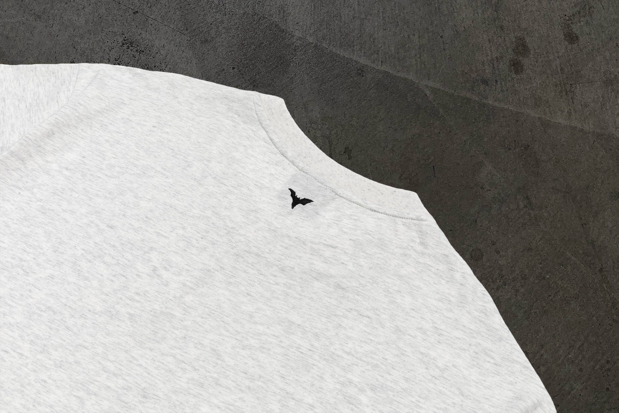 CROPPED BLANK TEE (HEATHER)-IYAMIUIO