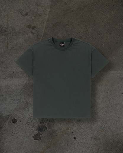 CROPPED BLANK TEE (FOREST)-IYAMIUIO