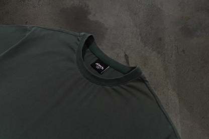 CROPPED BLANK TEE (FOREST)-IYAMIUIO