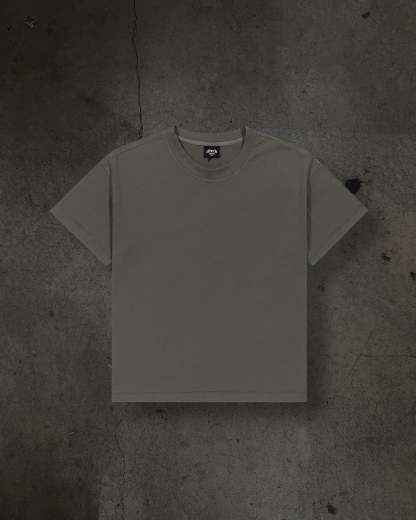CROPPED BLANK TEE (CEMENT)-IYAMIUIO