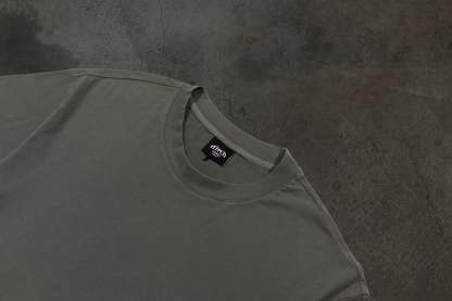 CROPPED BLANK TEE (CEMENT)-IYAMIUIO