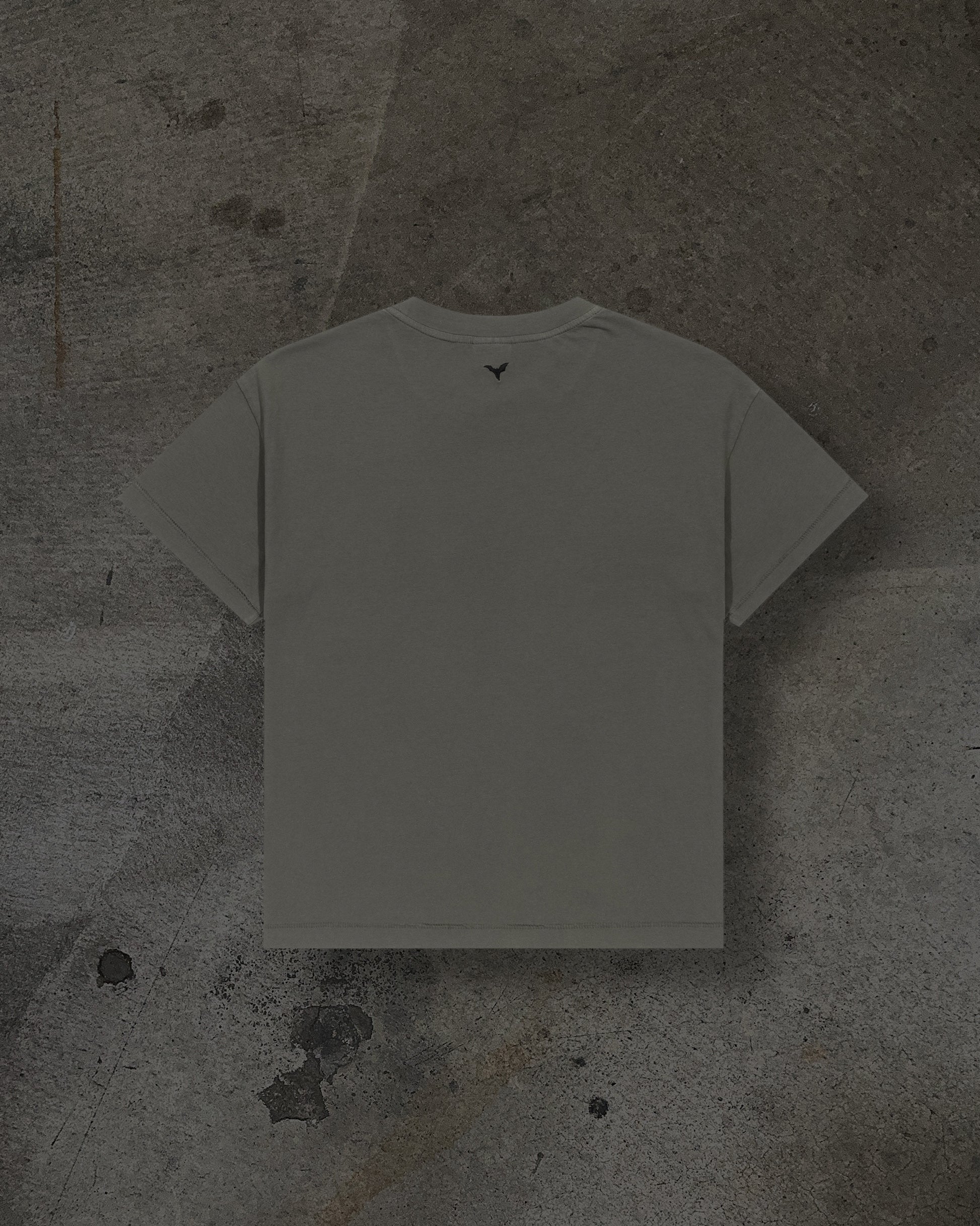 CROPPED BLANK TEE (CEMENT)-IYAMIUIO