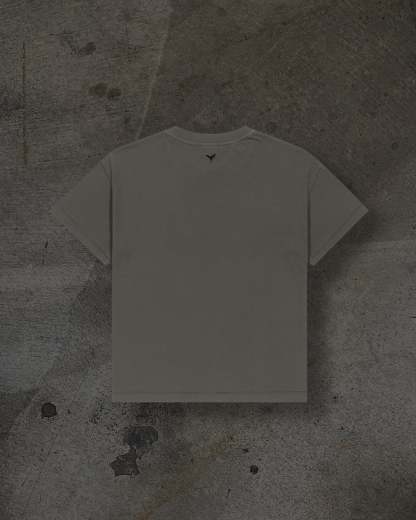 CROPPED BLANK TEE (CEMENT)-IYAMIUIO