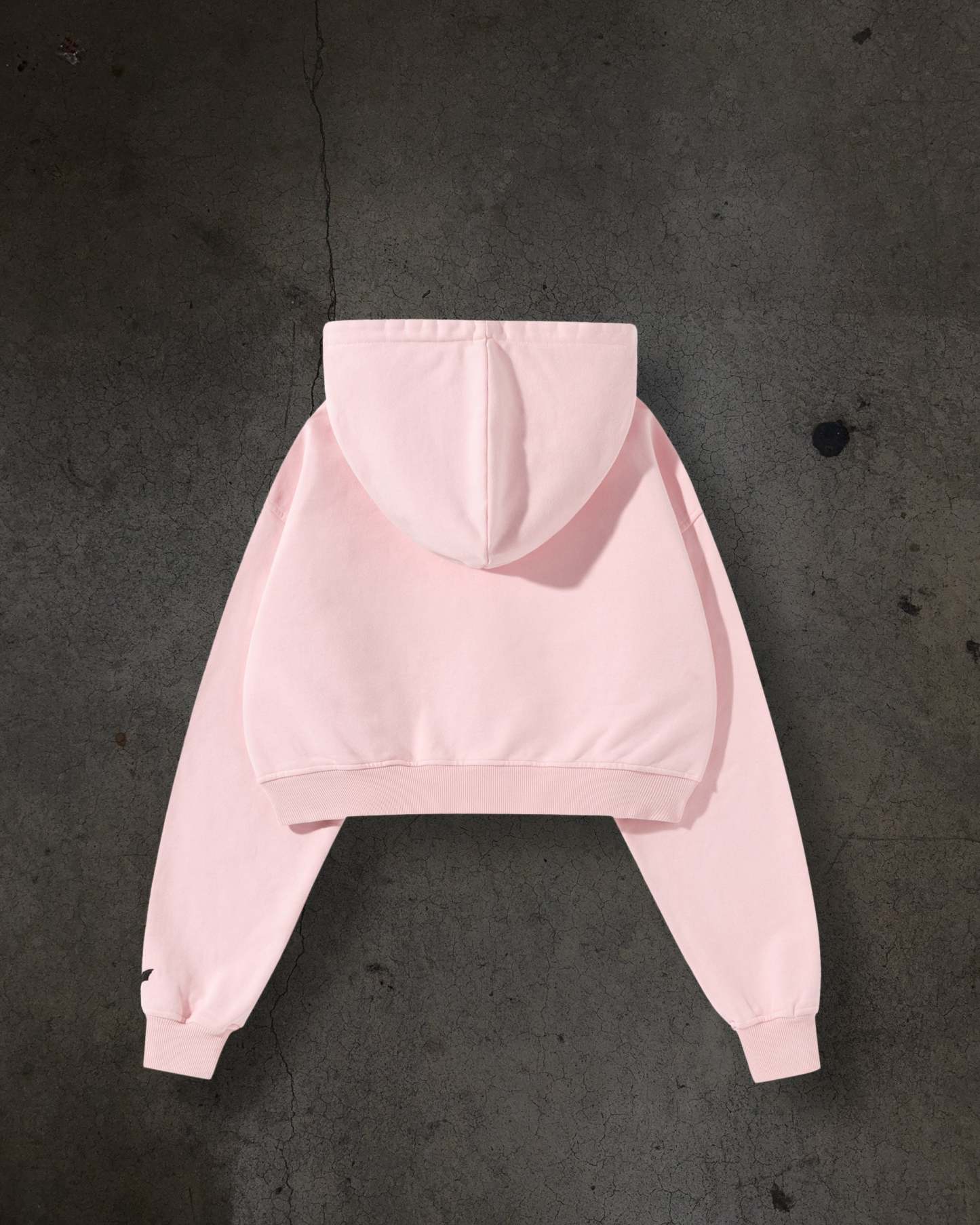 WOMENS CROPPED ZIP (BABY PINK)-IYAMIUIO