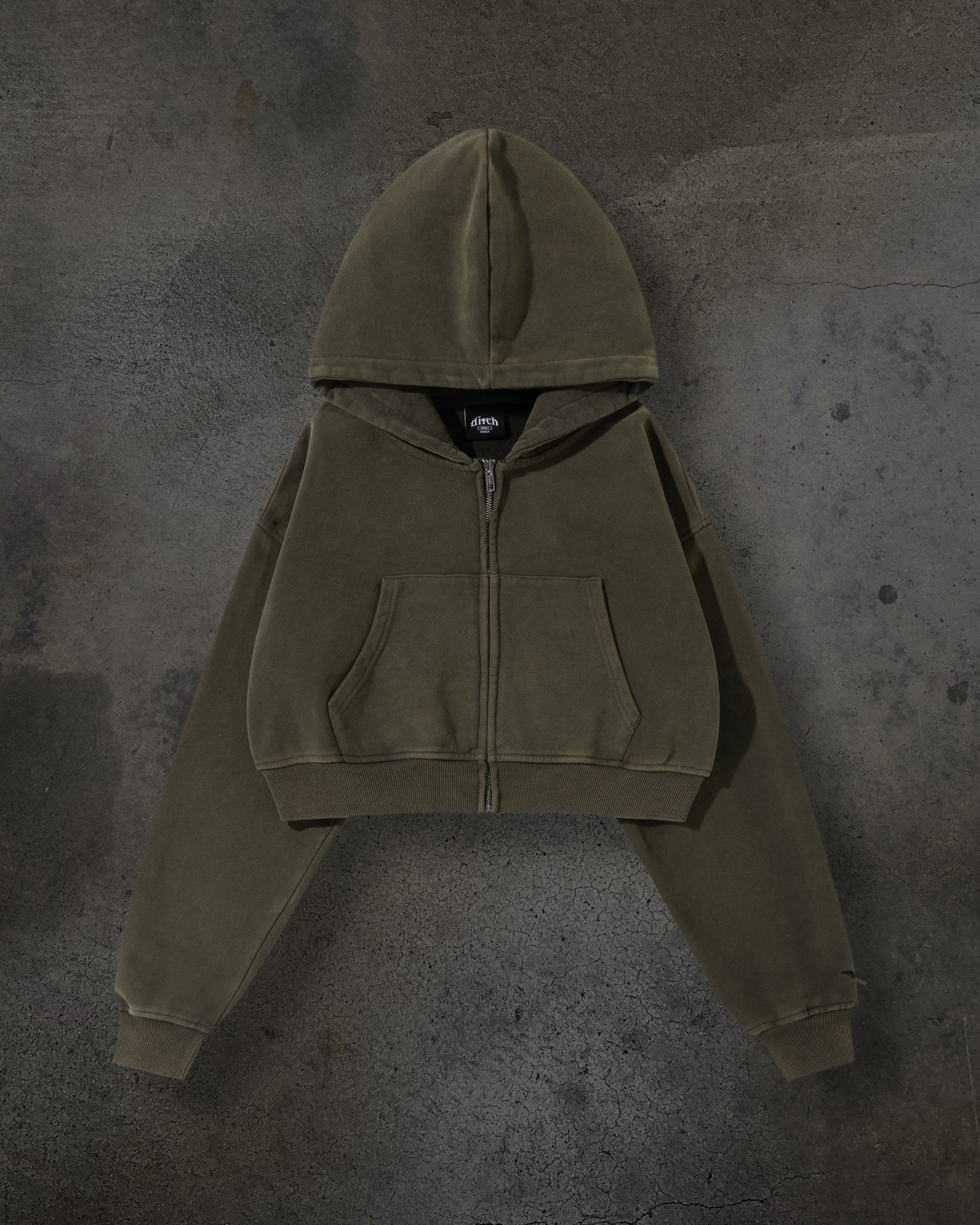 WOMENS CROPPED ZIP (ASH)-IYAMIUIO