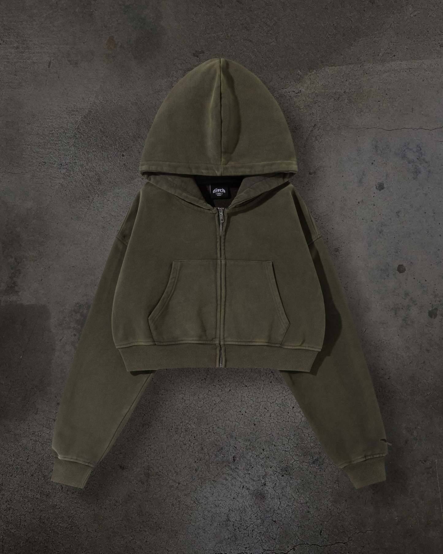 WOMENS CROPPED ZIP (ASH)-IYAMIUIO