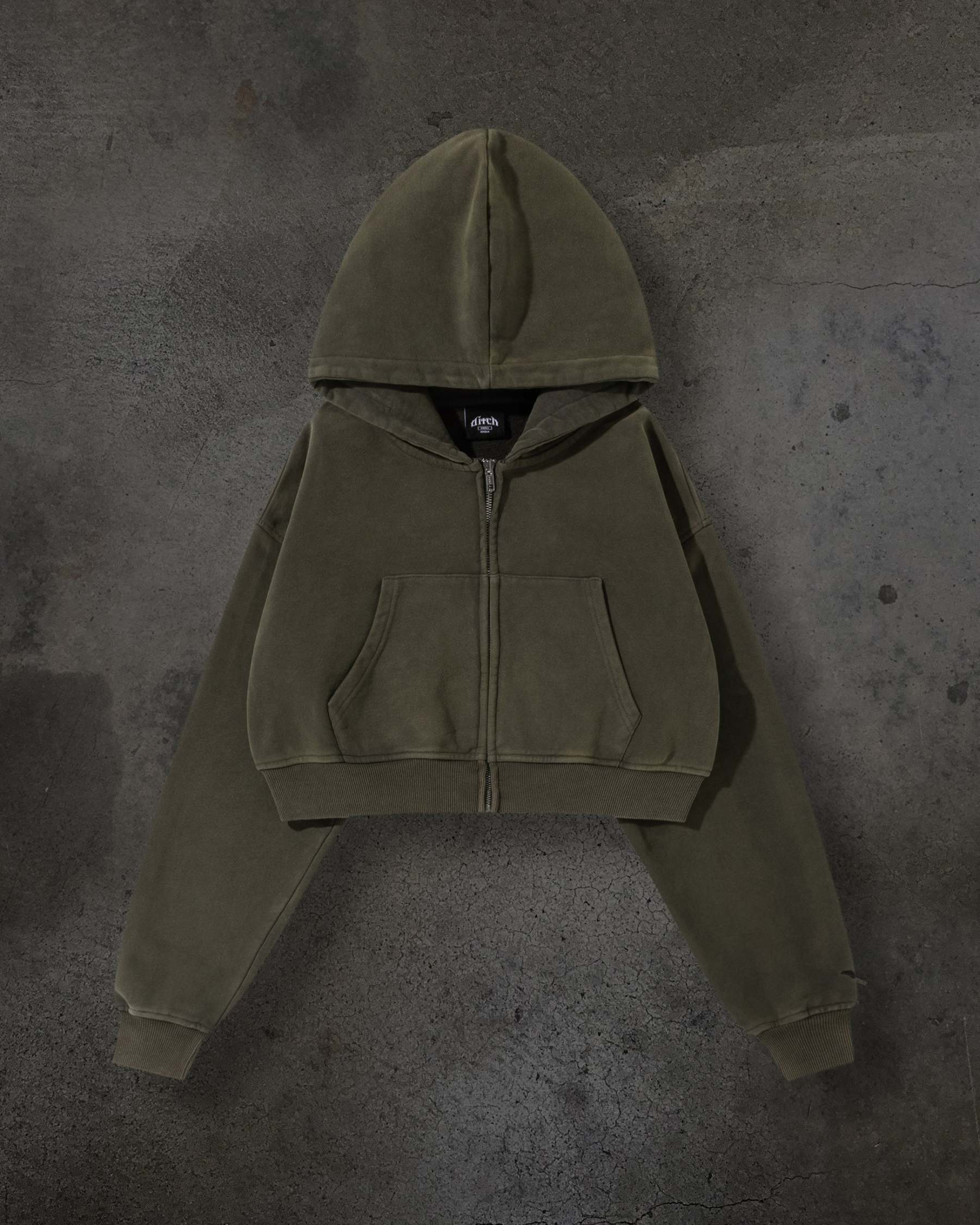 WOMENS CROPPED ZIP (ASH)-IYAMIUIO