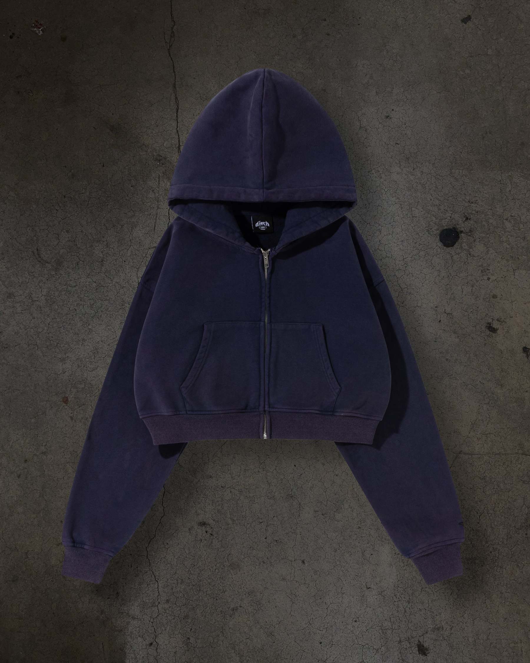 WOMENS CROPPED ZIP (NAVY)-IYAMIUIO