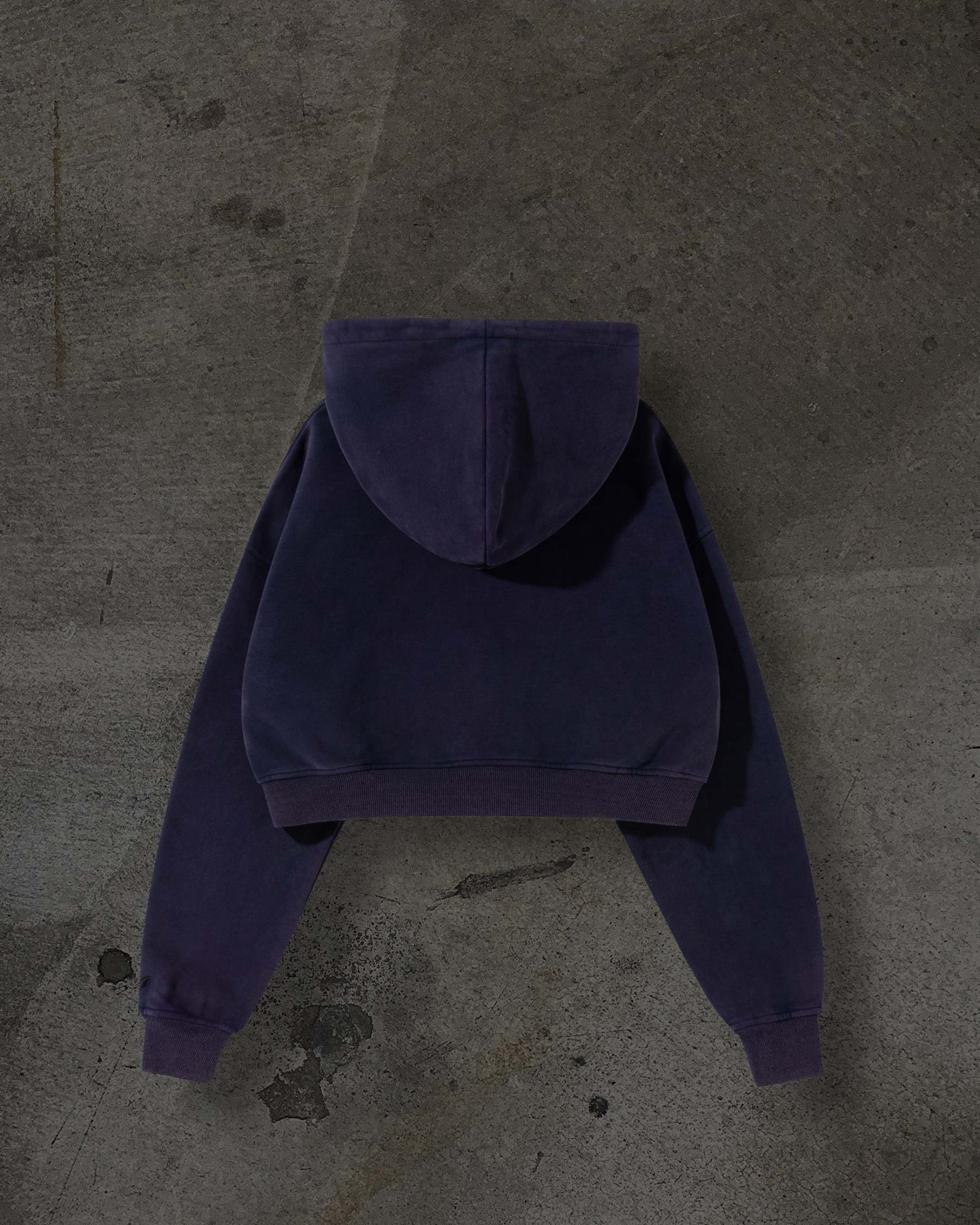 WOMENS CROPPED ZIP (NAVY)-IYAMIUIO