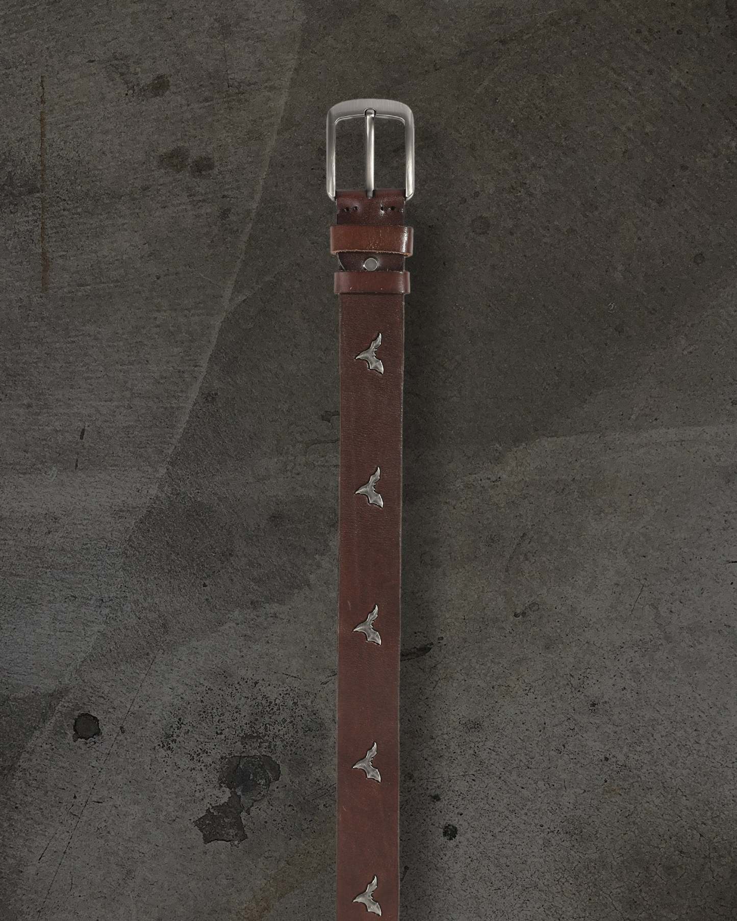 DITCH BAT LEATHER BELT (BROWN)-IYAMIUIO
