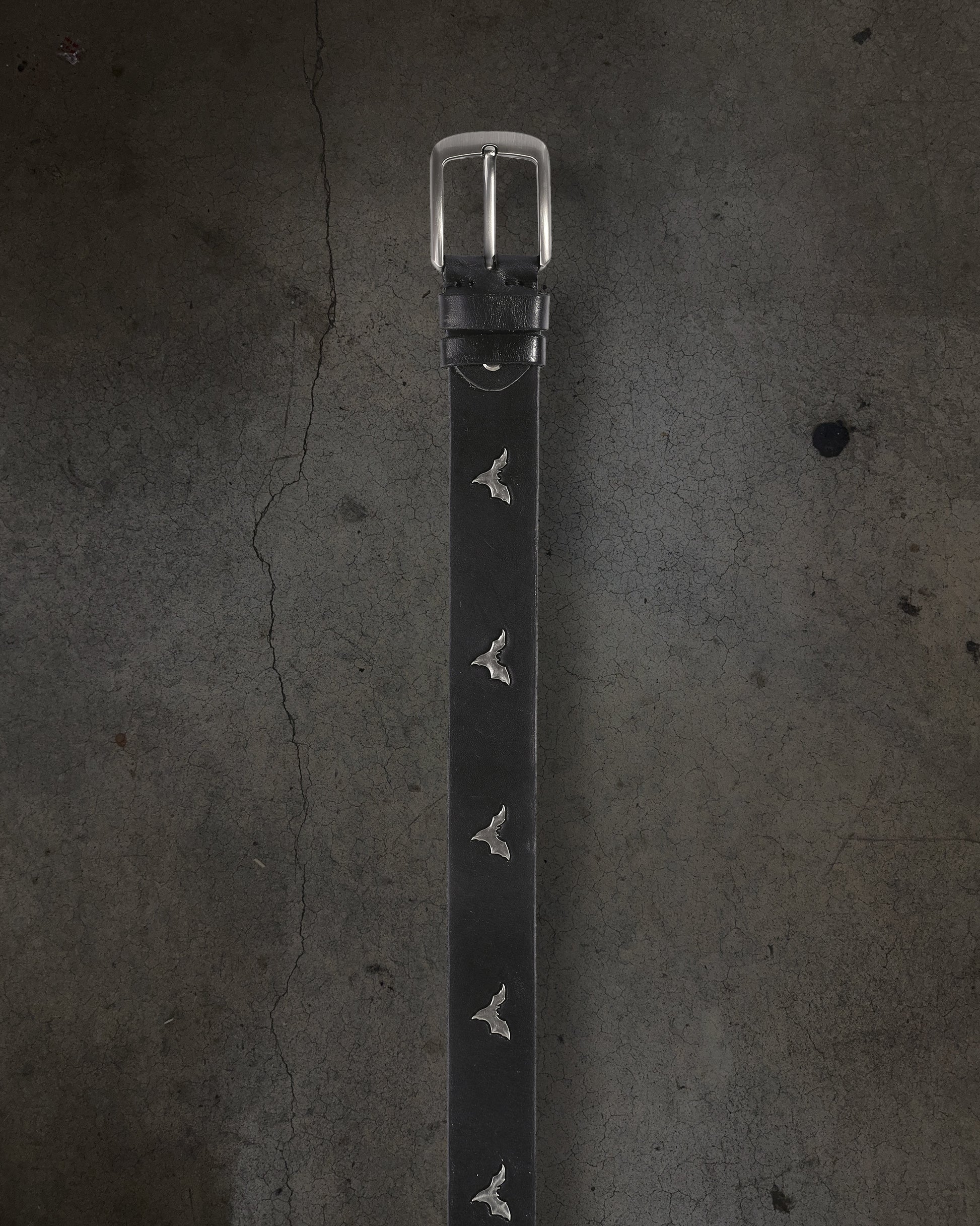 DITCH BAT LEATHER BELT (NOIR)-IYAMIUIO