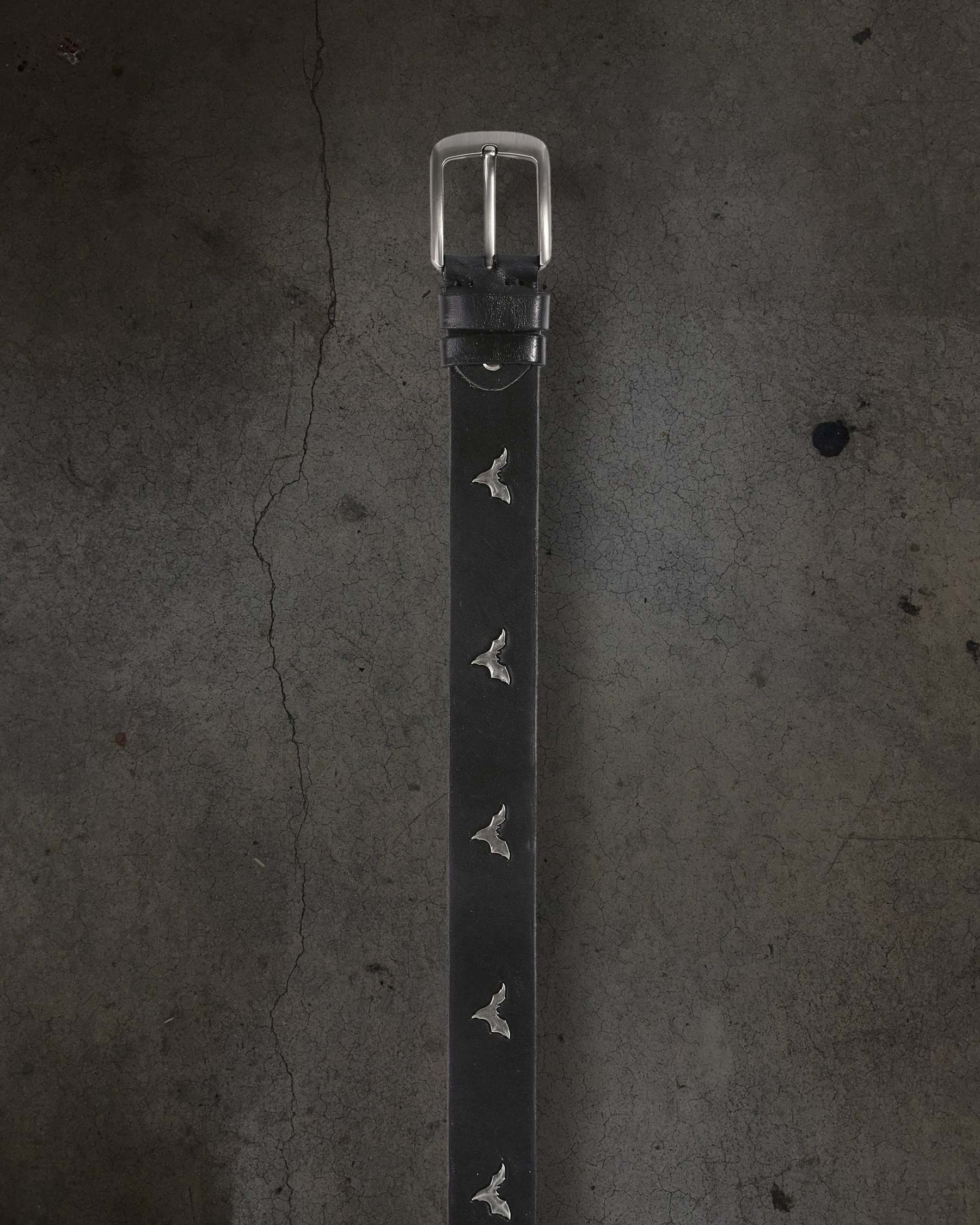 DITCH BAT LEATHER BELT (NOIR)-IYAMIUIO