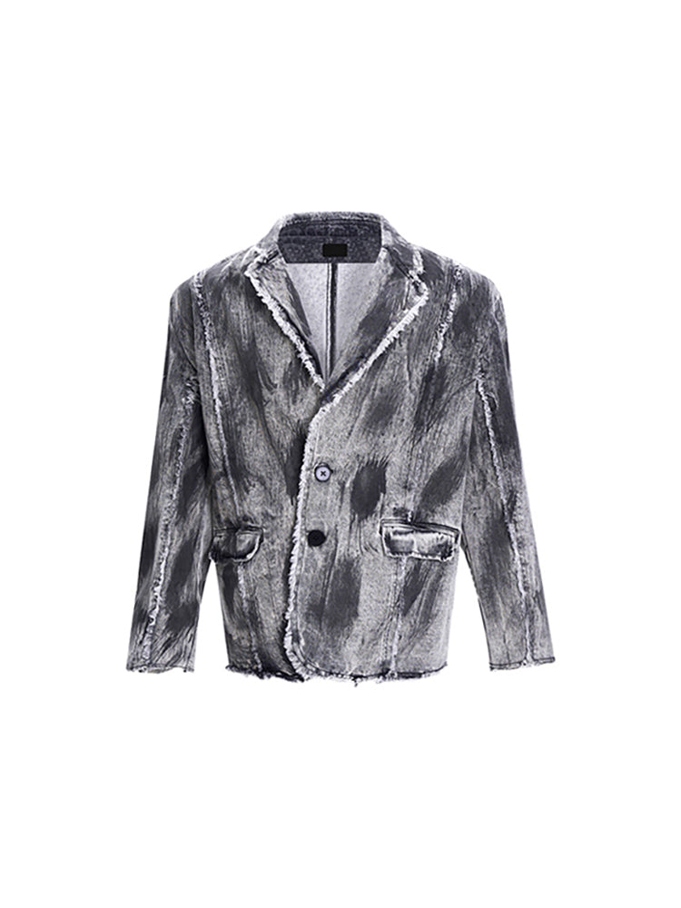 【24s Oct.】Distressed Vintage Denim Jacket-IYAMIUIO