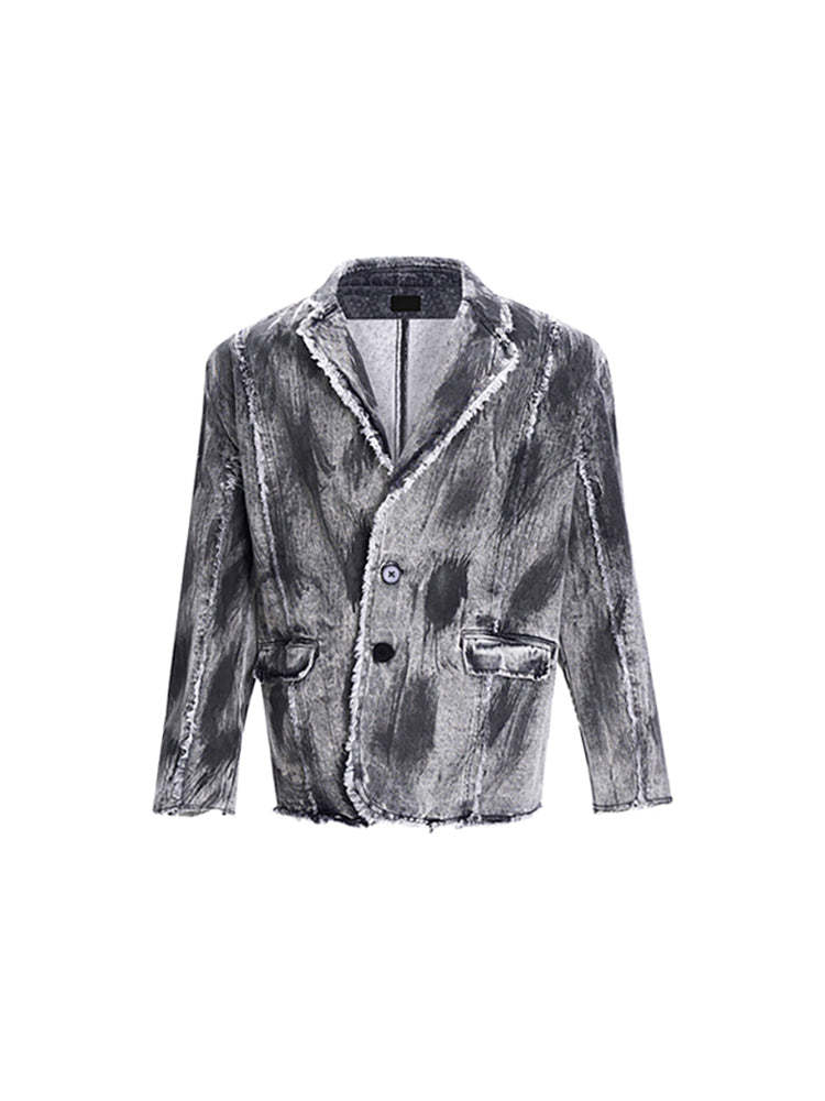 【24s Oct.】Distressed Vintage Denim Jacket-IYAMIUIO