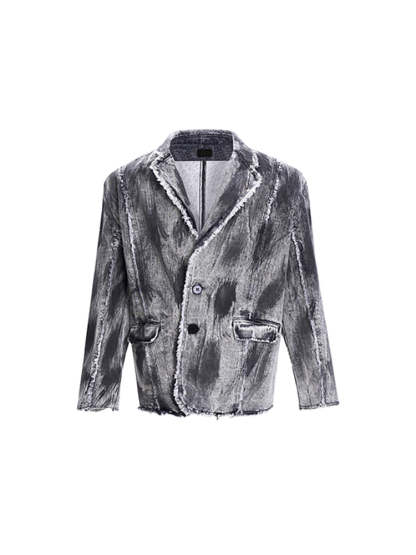 【24s Oct.】Distressed Vintage Denim Jacket-IYAMIUIO