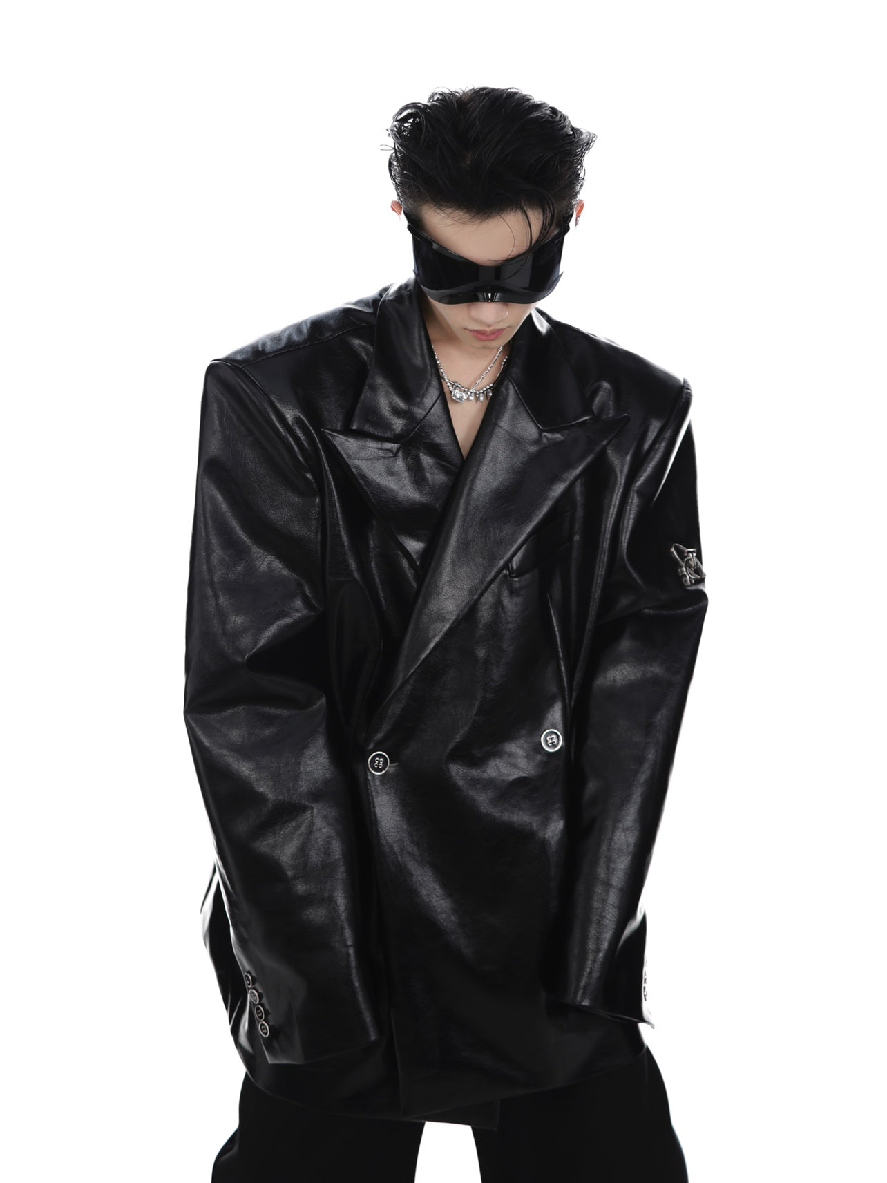 【23s Mar.】Shoulder Pad PU Leather Suit-IYAMIUIO