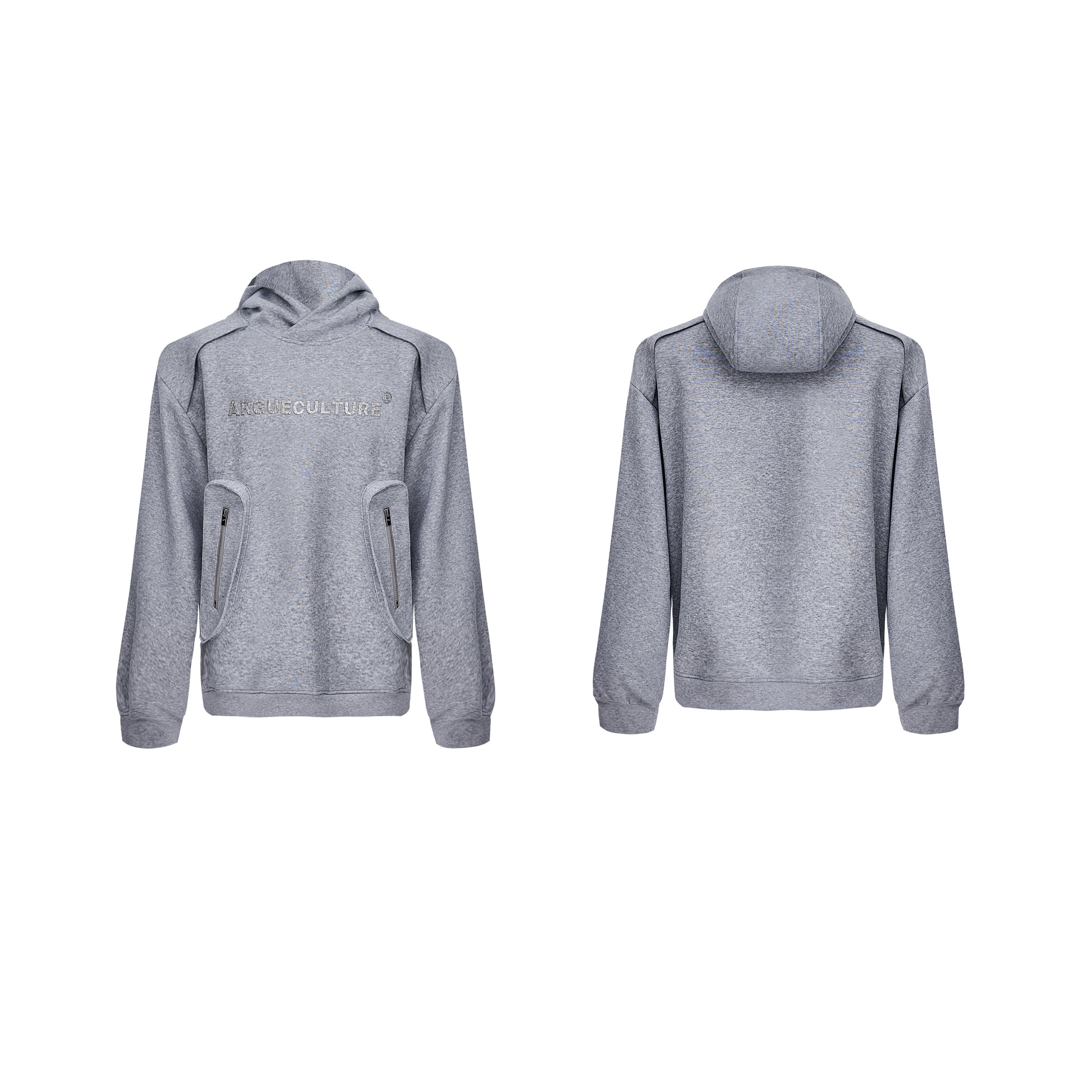 【24s Oct.】Simple Pocket Padded Shoulder Hoodie-IYAMIUIO