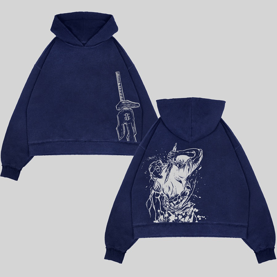 Vintage Washed Hoodie - JJK-IYAMIUIO