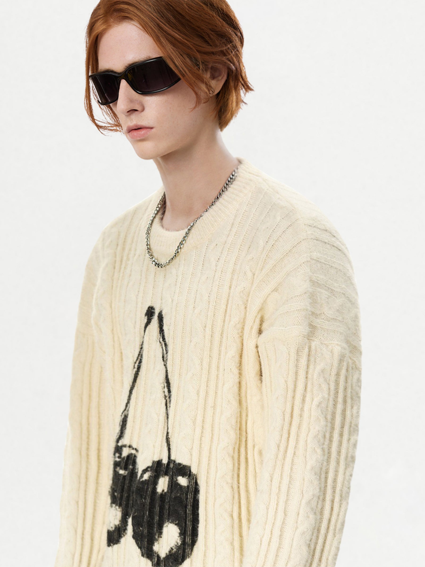 Aelfric Eden Cherry Graphic Sweater-IYAMIUIO