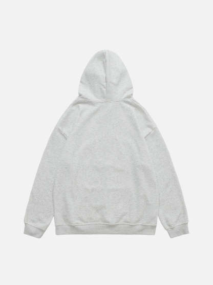 Aelfric Eden Denim Star Applique Embroidery Hoodie-IYAMIUIO