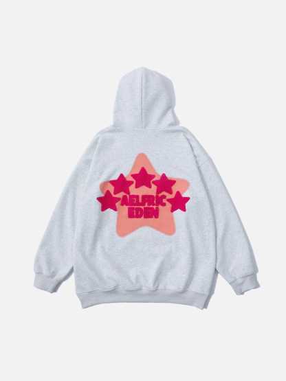 Aelfric Eden Vintage Embroidery Star Hoodie-IYAMIUIO
