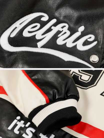 Aelfric Eden Stitching Color Motorcycle Jacket-IYAMIUIO
