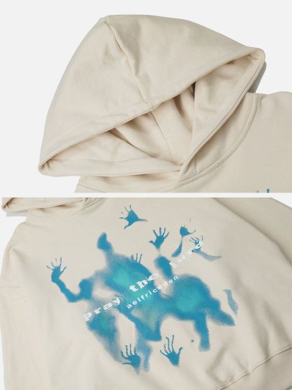 Aelfric Eden Abstraction Shadow Print Hoodie-IYAMIUIO