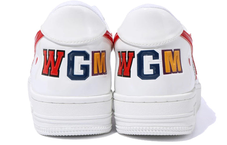 A Bathing Ape Bape Sta Low Sneakers 'Red White' 1F70-191-004RED-IYAMIUIO