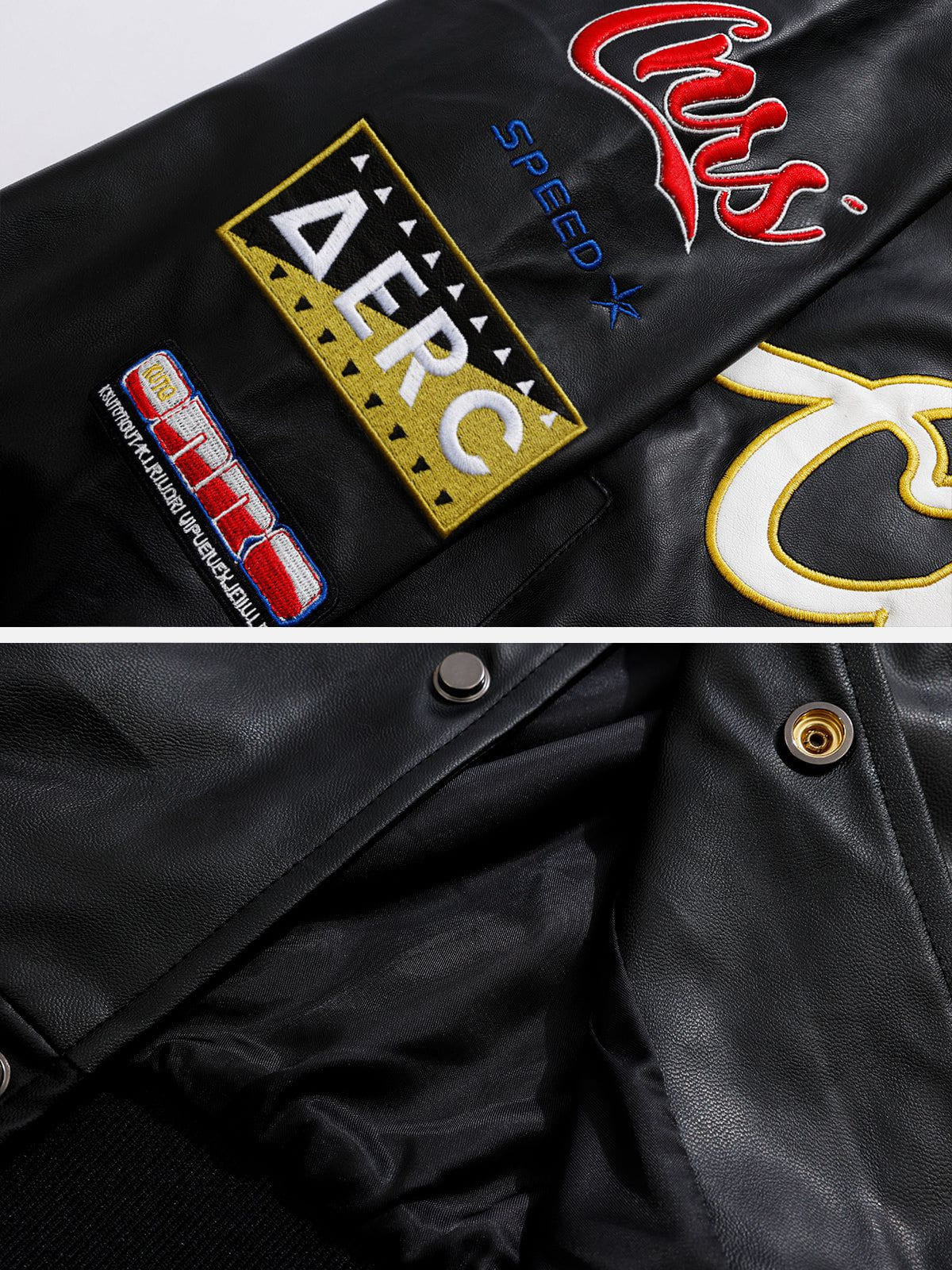 Aelfric Eden Letter-Embroidered Racing Jacket-IYAMIUIO