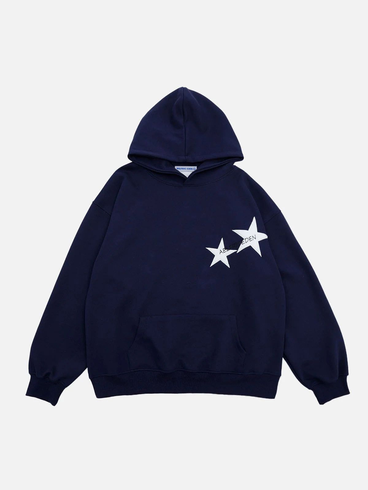 Aelfric Eden Star Print Color Contrast Hoodie-IYAMIUIO