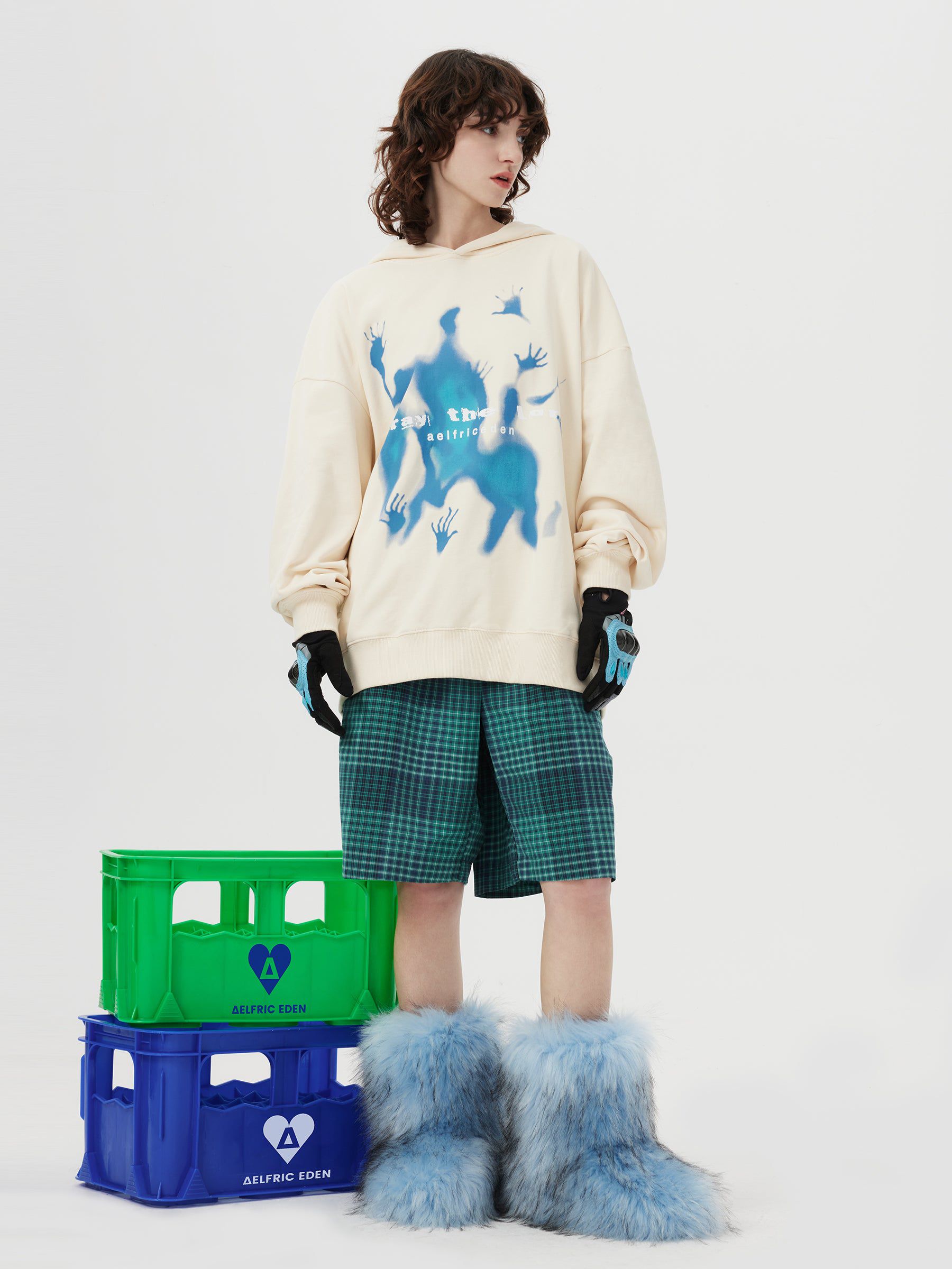 Aelfric Eden Abstraction Shadow Print Hoodie-IYAMIUIO