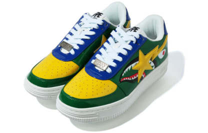 A Bathing Ape Bape sta Low M2 'Green Shark Face' 1G30-191-002GRN-IYAMIUIO