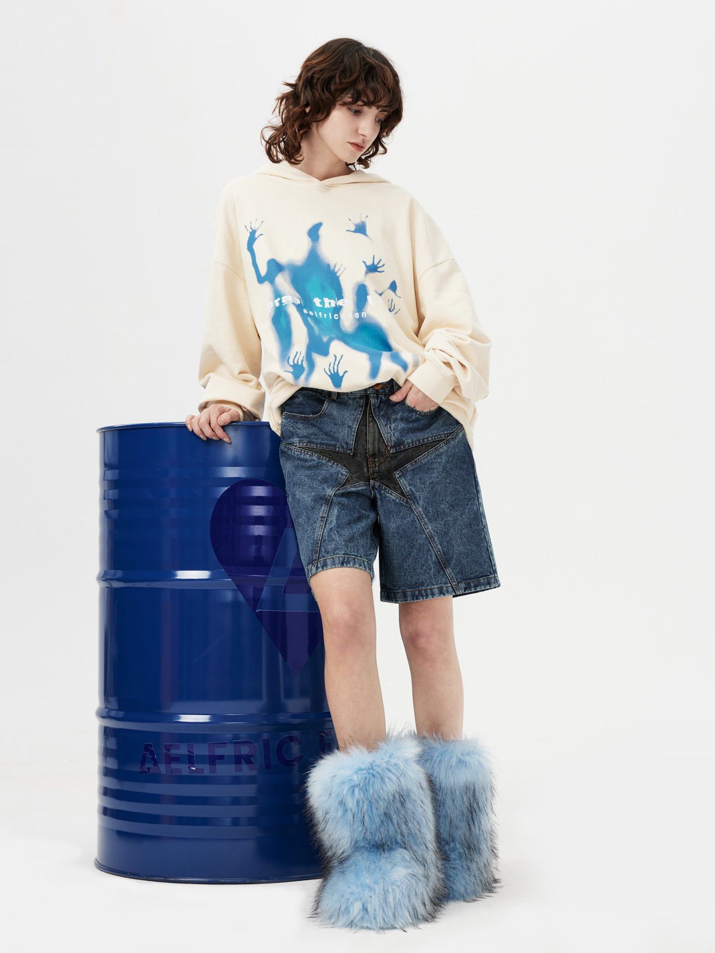 Aelfric Eden Abstraction Shadow Print Hoodie-IYAMIUIO