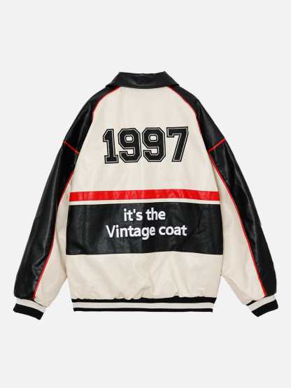 Aelfric Eden Stitching Color Motorcycle Jacket-IYAMIUIO