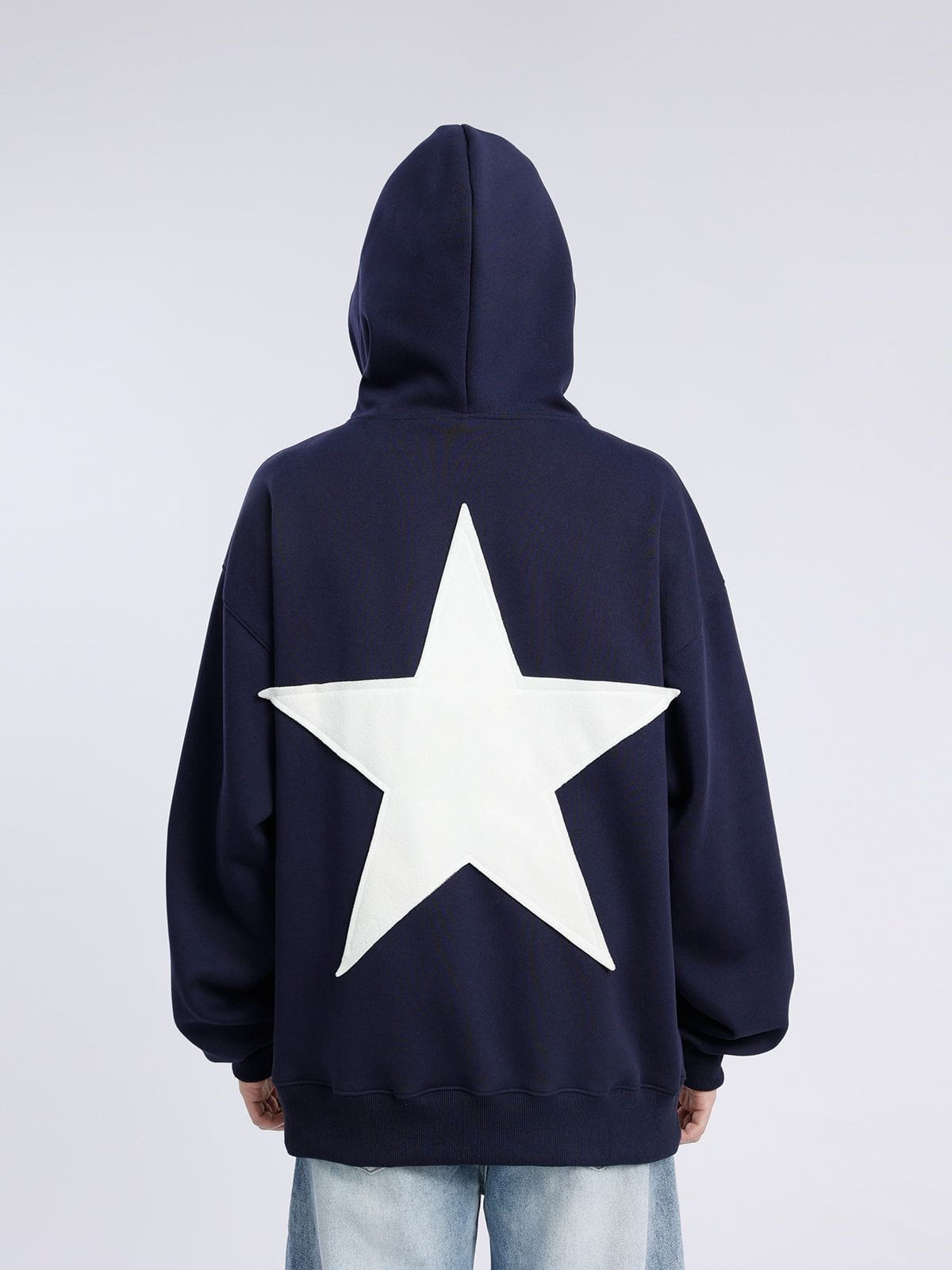 Aelfric Eden Star Print Color Contrast Hoodie-IYAMIUIO