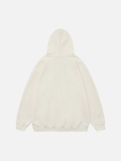 Aelfric Eden Denim Star Applique Embroidery Hoodie-IYAMIUIO