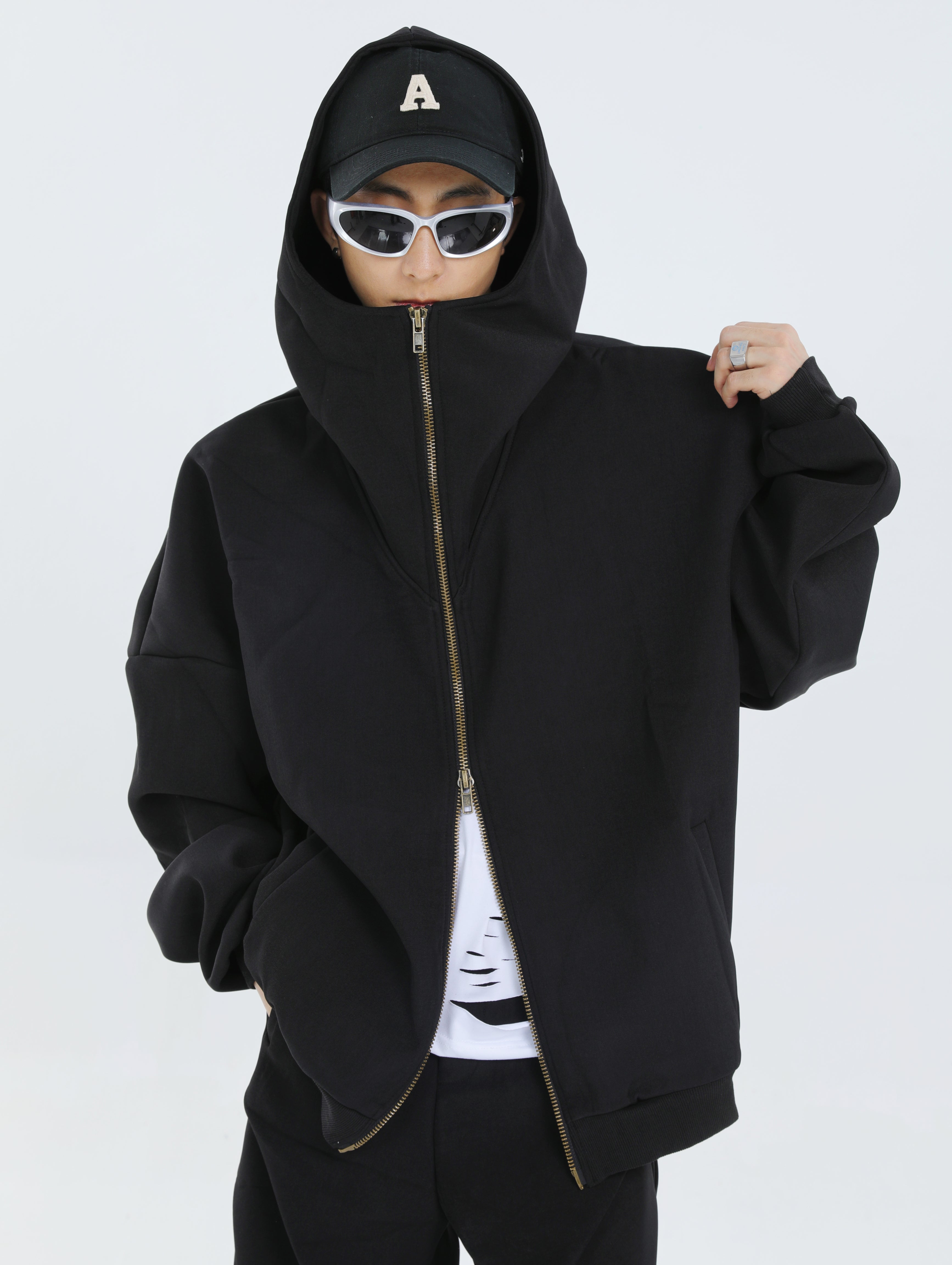 【23s September.】Double-zip Hooded Sweatshirt Set-IYAMIUIO