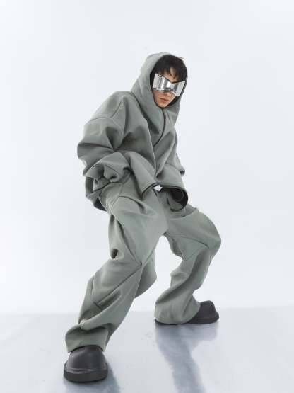 【23s September.】Double-zip Hooded Sweatshirt Set-IYAMIUIO