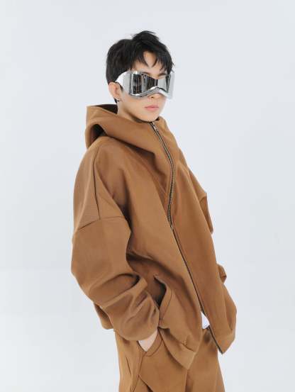 【23s September.】Double-zip Hooded Sweatshirt Set-IYAMIUIO