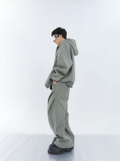 【23s September.】Double-zip Hooded Sweatshirt Set-IYAMIUIO