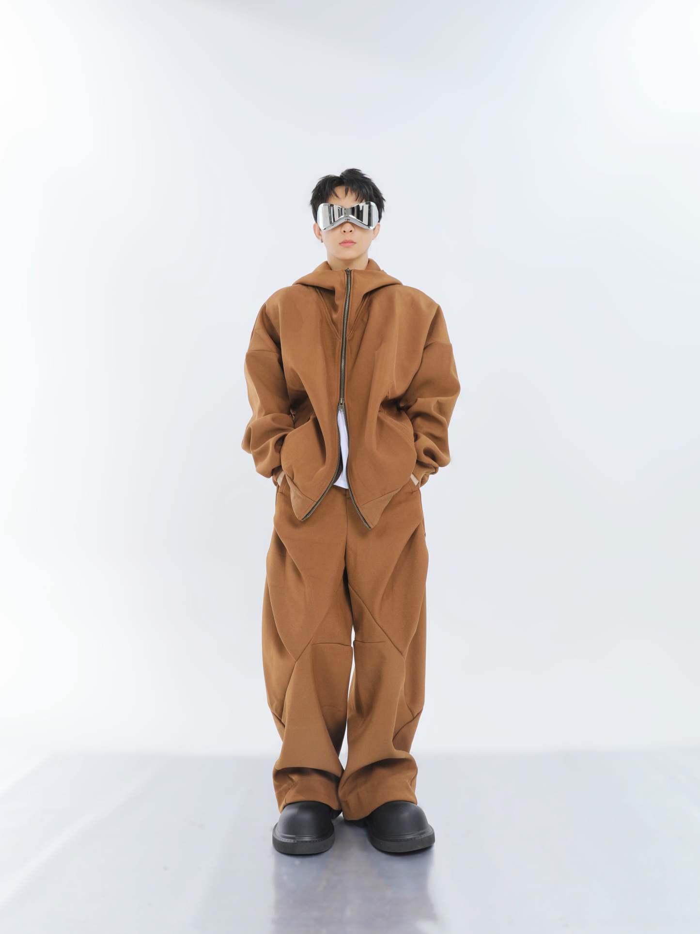 【23s September.】Double-zip Hooded Sweatshirt Set-IYAMIUIO