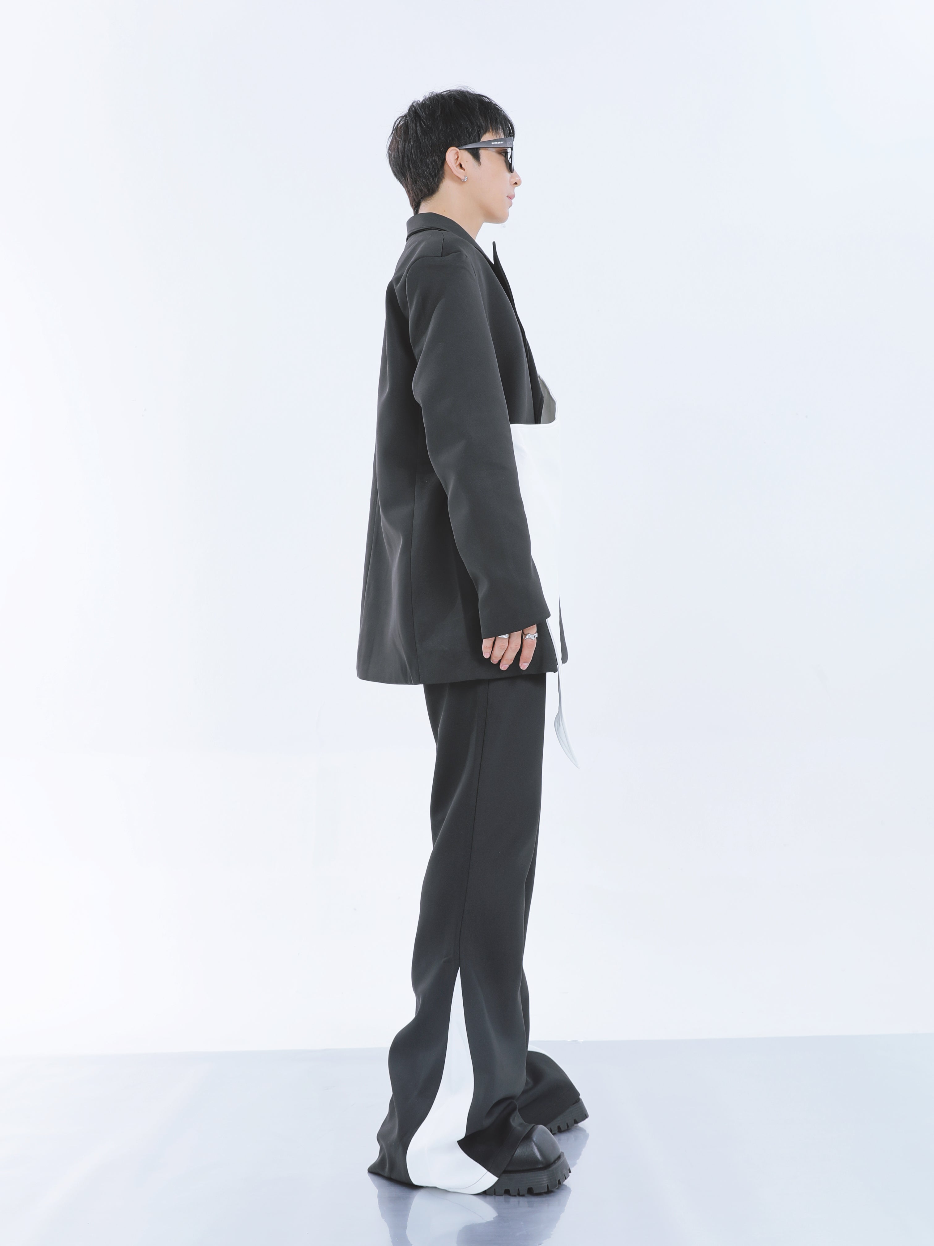 【23s September.】Removable Patchwork Double-Breasted Suit-IYAMIUIO
