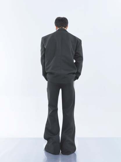 【23s September.】Removable Patchwork Double-Breasted Suit-IYAMIUIO