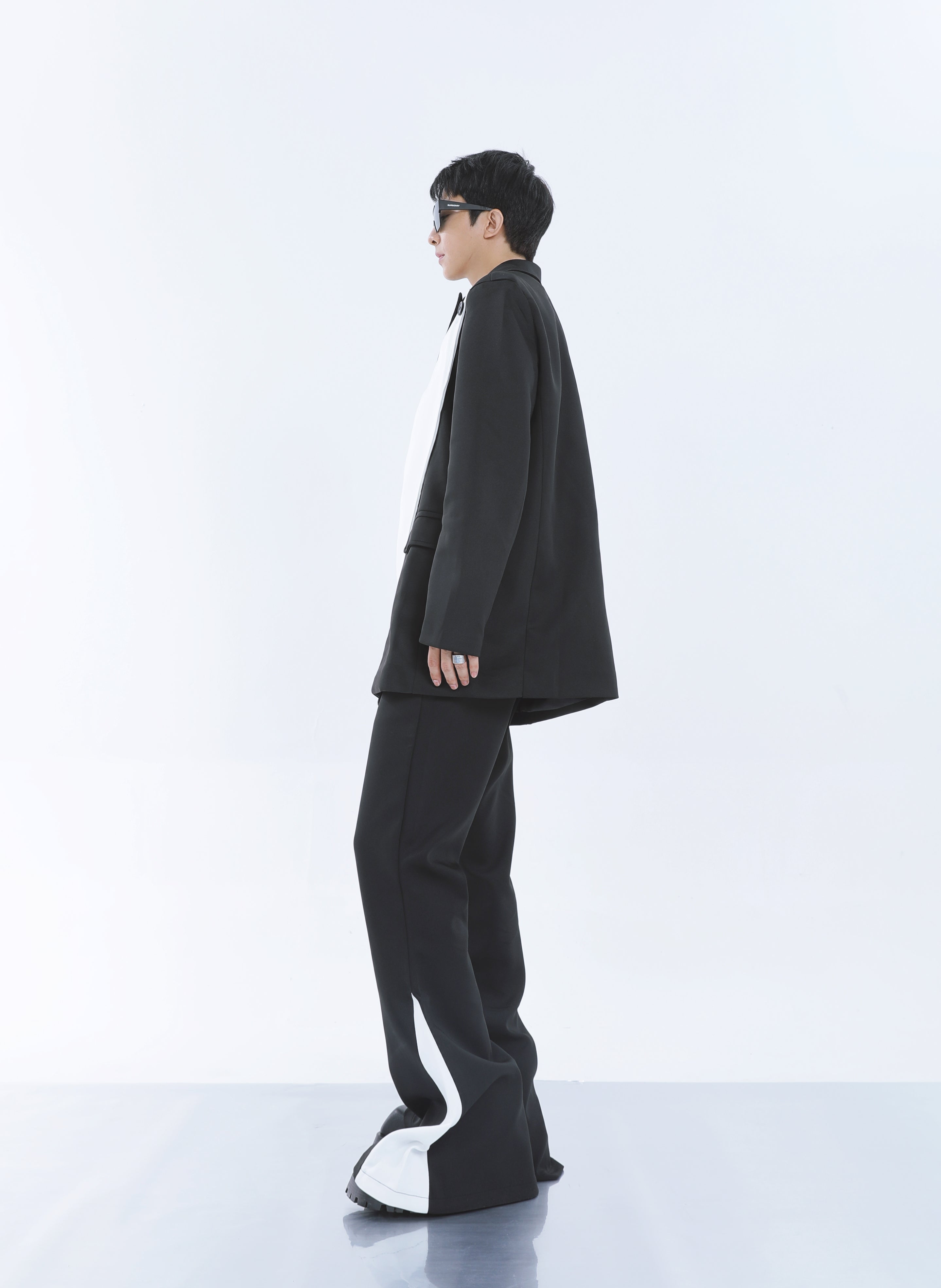 【23s September.】Removable Patchwork Double-Breasted Suit-IYAMIUIO