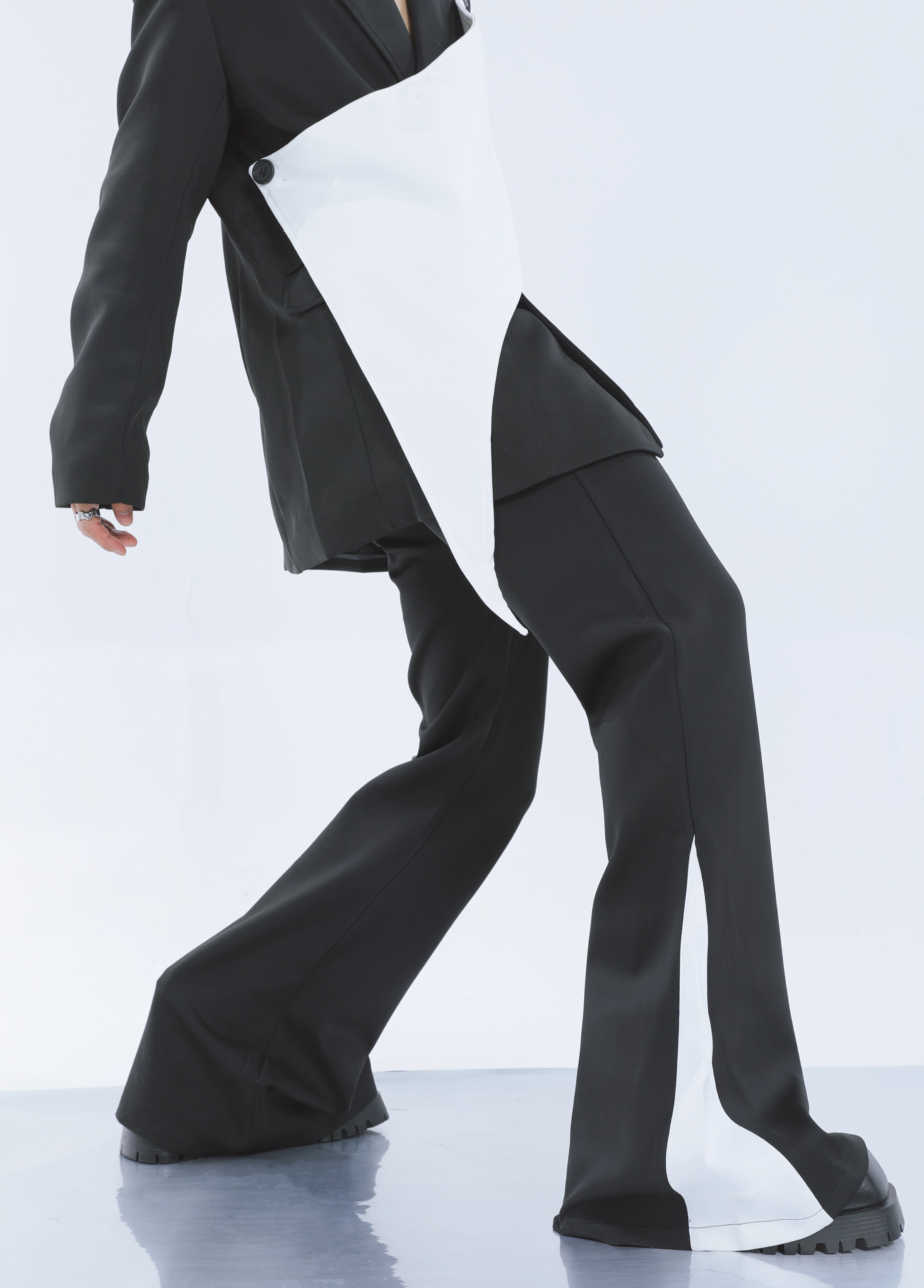 【23s September.】Removable Patchwork Double-Breasted Suit-IYAMIUIO