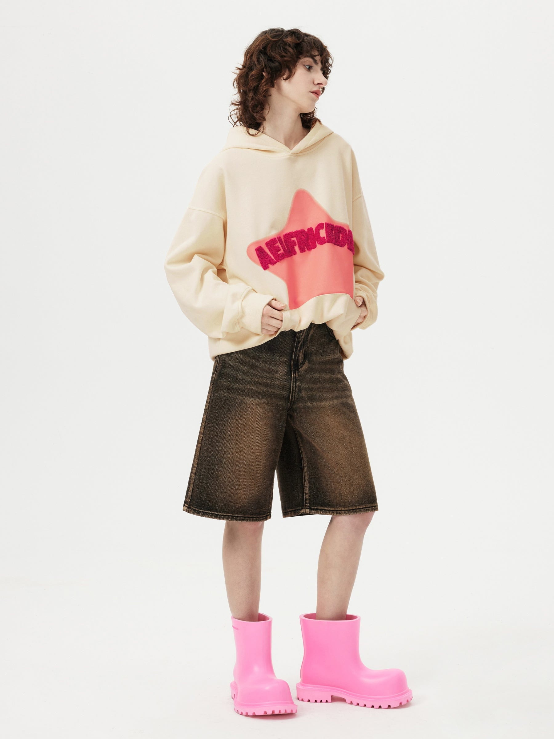 Aelfric Eden Vintage Embroidery Star Hoodie-IYAMIUIO