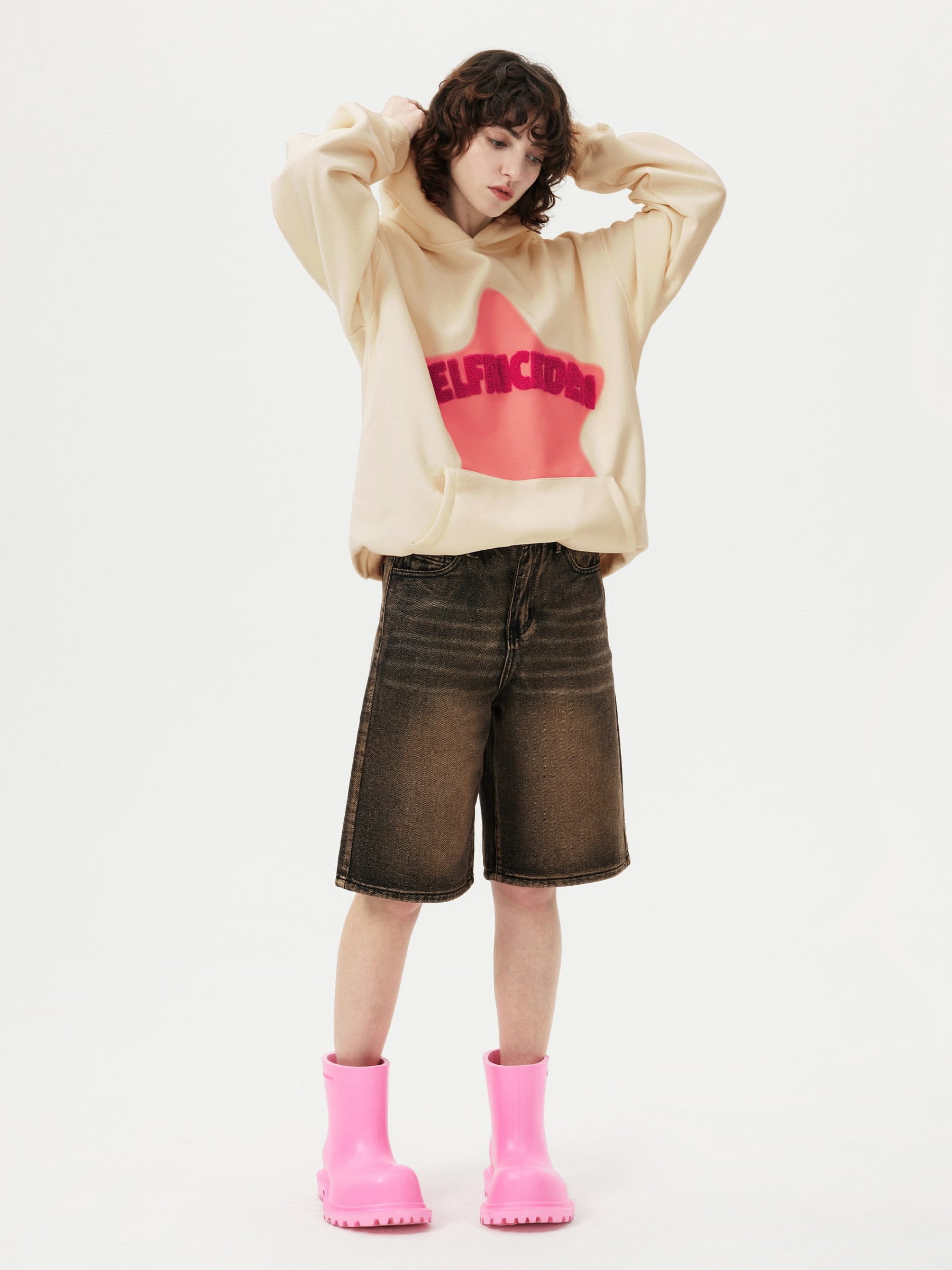 Aelfric Eden Vintage Embroidery Star Hoodie-IYAMIUIO